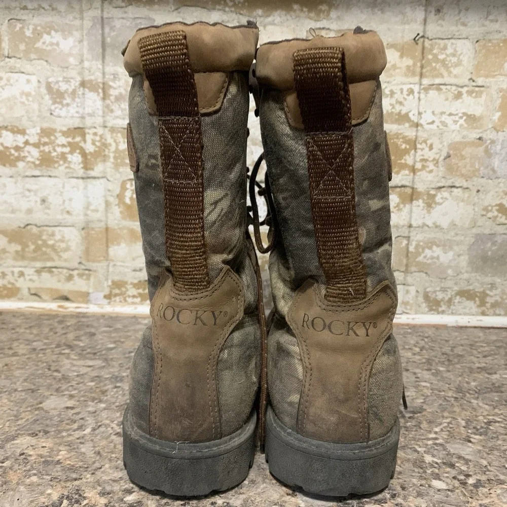 Rocky Gore Tex Camo Boots Sz 11.5 Mens Thinsulate Tall Bobcat Hi 1000 Gr 8927